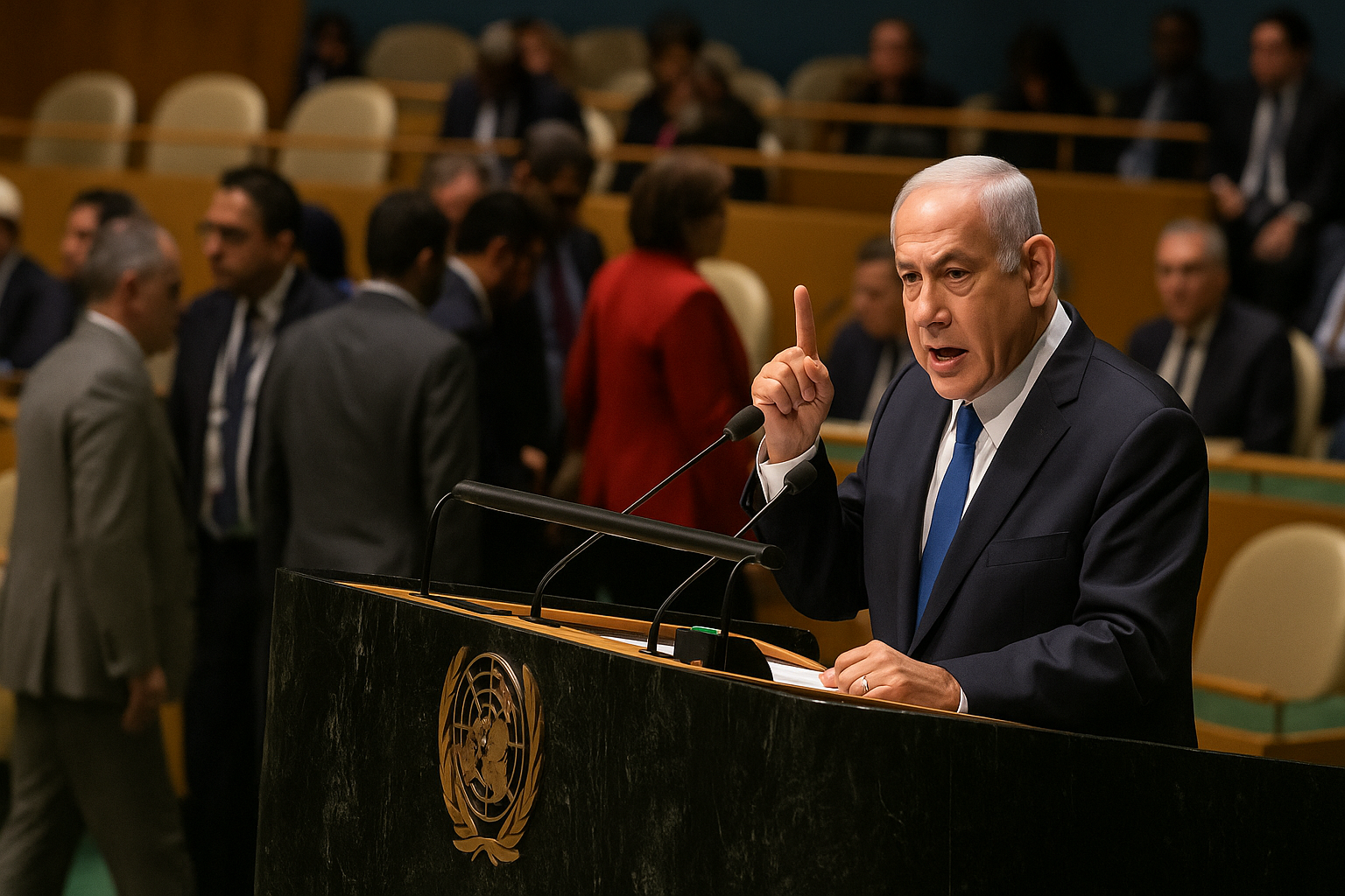 Netanyahu’s UN Speech Sparks Walkouts, Doubts, and Arab Pressure
